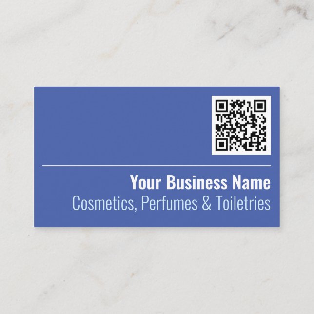 Cosmetics, Perfumes & Toiletries QR Code Business Card (Back)