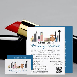 Cosmetics Selection, Makeup Artist Business Card