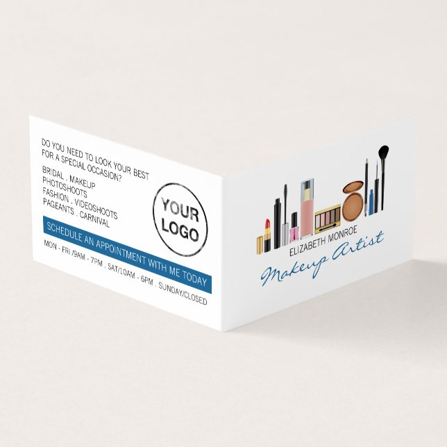 Cosmetics Selection, Makeup Artist, Loyalty Card, Business Card (Outside)