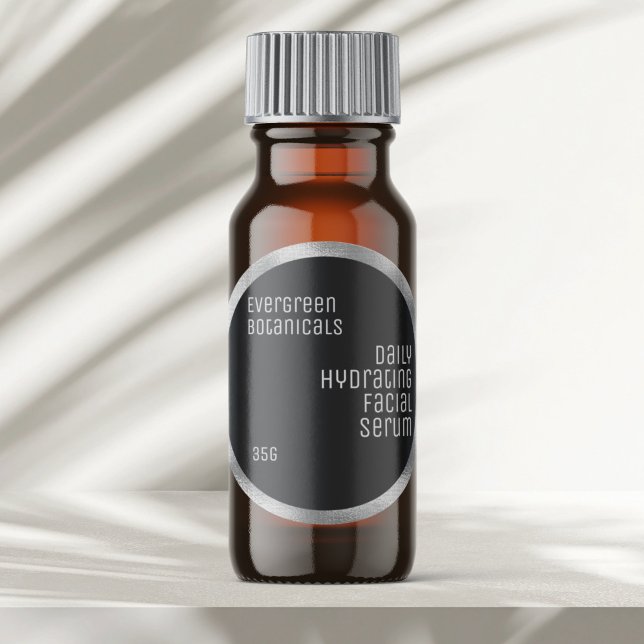 cosmetics soap product label - black with silver (Creator Uploaded)