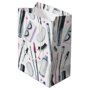 Cosmetics Watercolor Pattern Medium Gift Bag