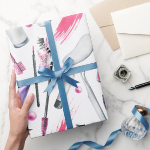 Cosmetics Watercolor Pattern Wrapping Paper