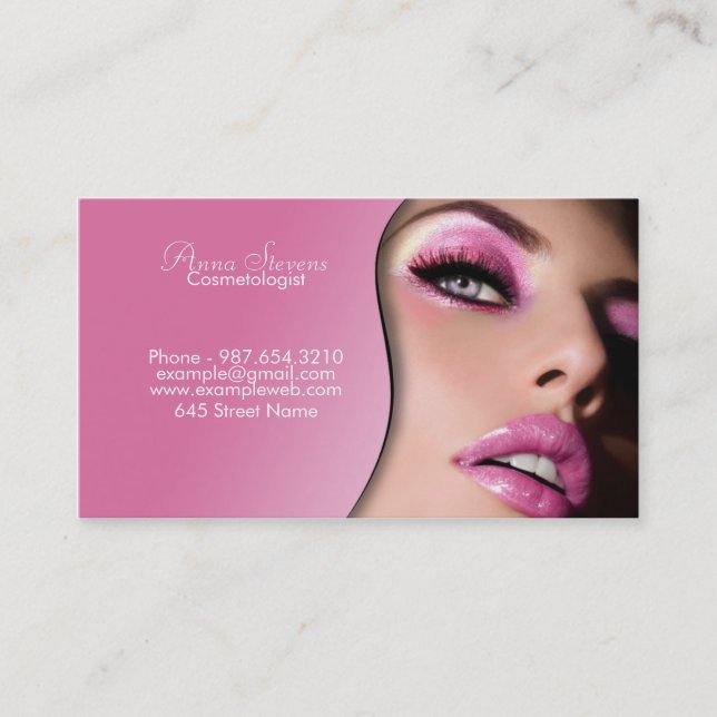 Cosmetologist business card (Front)
