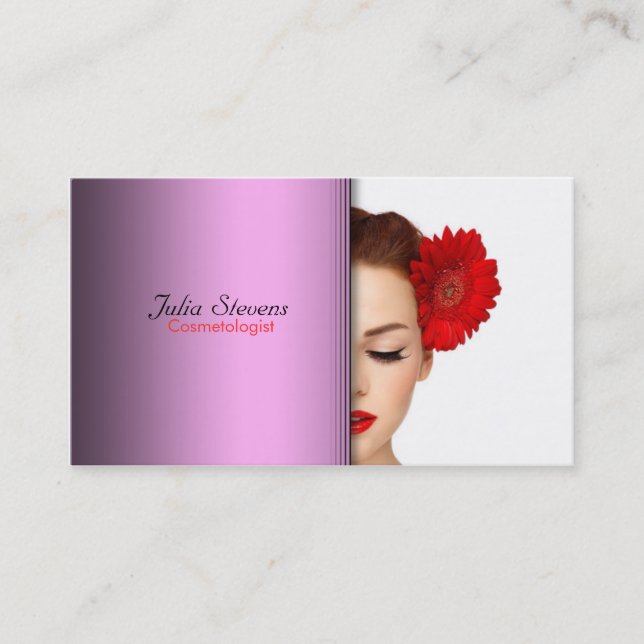 Cosmetologist business card (Front)