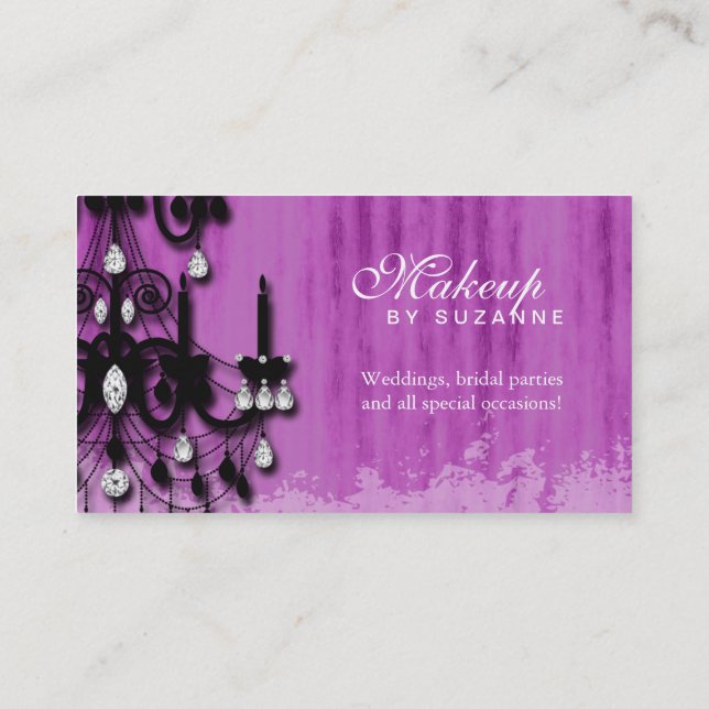 Cosmetologist Business Card Real Estate Makeup (Back)