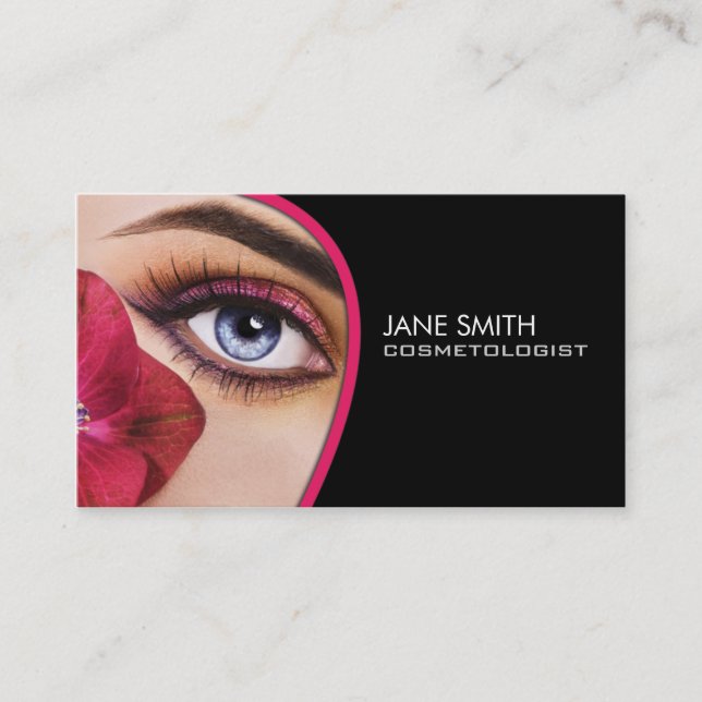 Cosmetologist Cosmetology Makeup Artist Elegant Business Card (Front)