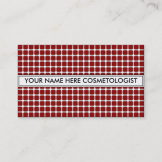 COSMETOLOGIST ILLUSION RED BUSINESS CARD