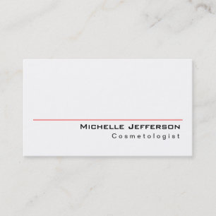 Cosmetologist Red Black White Business Card