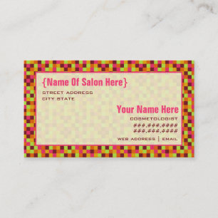 Cosmetologist Salon Appointment Squares Card