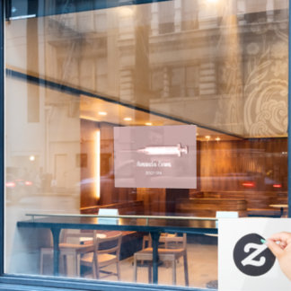 Cosmetologist Syringe Botox Injections SPA Rose Window Cling