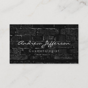 Cosmetologist Wall Brick Calligraphy Business Card