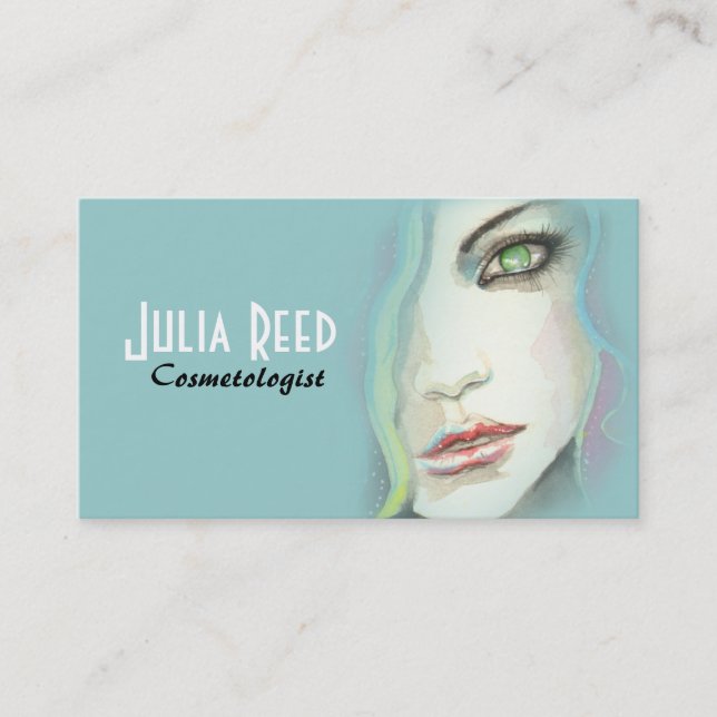 Cosmetology Beauty Makeup Artist Business Card (Front)