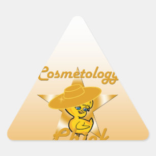 Cosmetology Chick #10 Triangle Sticker