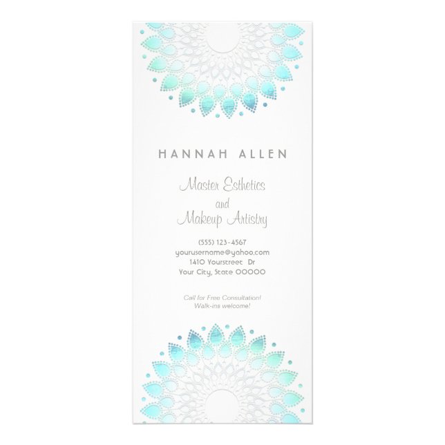 Cosmetology Elegant Aqua Spa and Salon Menu (Front)