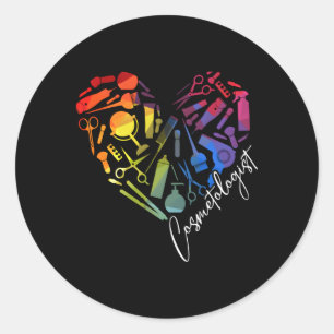 Cosmetology Graduate Learn Cosmetologist Classic Round Sticker