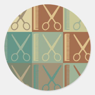 Cosmetology Pop Art Classic Round Sticker