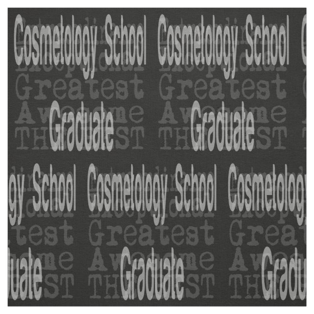 Cosmetology School Graduate Extraordinaire Fabric (Swatch)