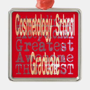Cosmetology School Graduate Extraordinaire Metal Tree Decoration