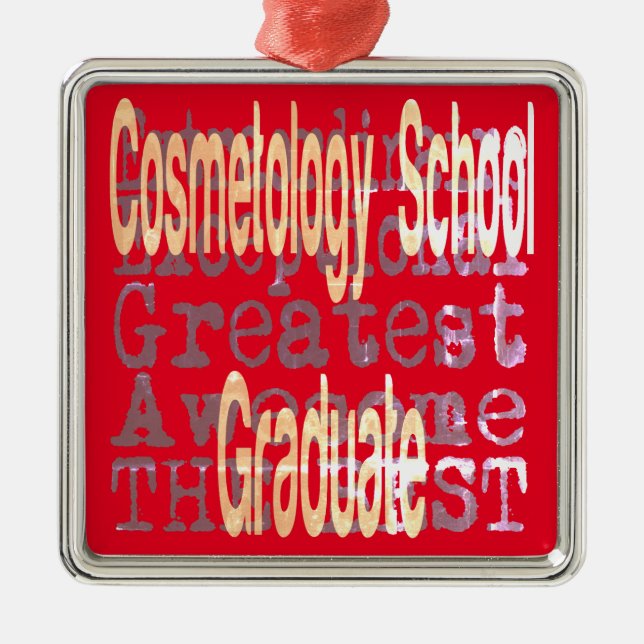 Cosmetology School Graduate Extraordinaire Metal Tree Decoration (Front)