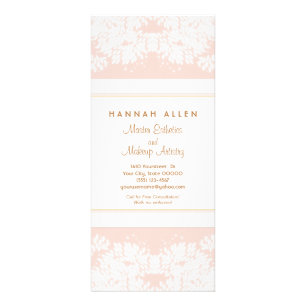 Cosmetology Spa and Salon White Leaves Pink Menu