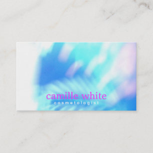 Cosmetology Turquoise Blue Abstract Spa and Salon Business Card