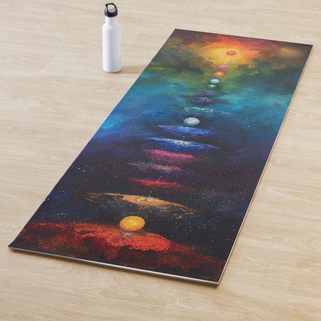 Cosmic 7 Chakras Alignment Spiritual Yoga Mat (In Situ)