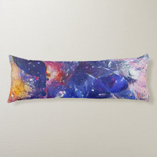 Cosmic Abstract Cat Dreamscape Body Cushion