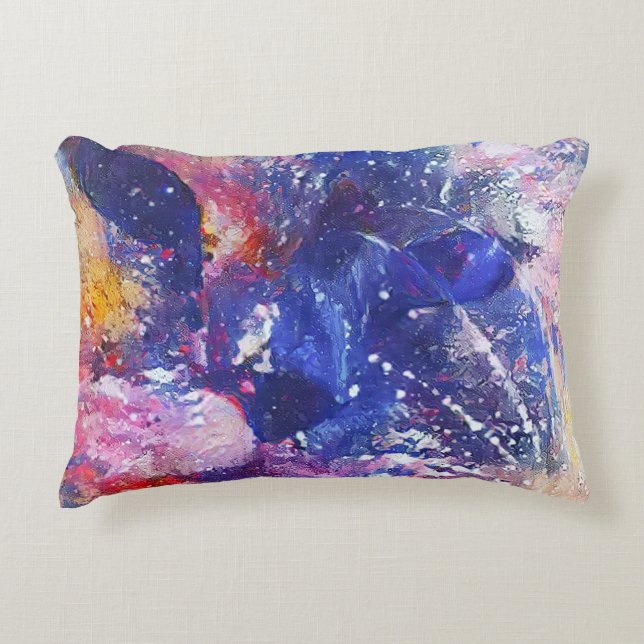 Cosmic Abstract Cat Dreamscape  Decorative Cushion (Front)