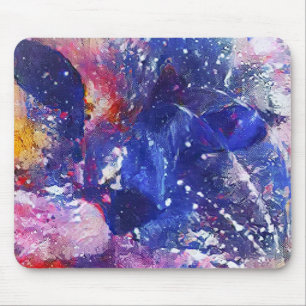 Cosmic Abstract Cat Dreamscape Mouse Mat