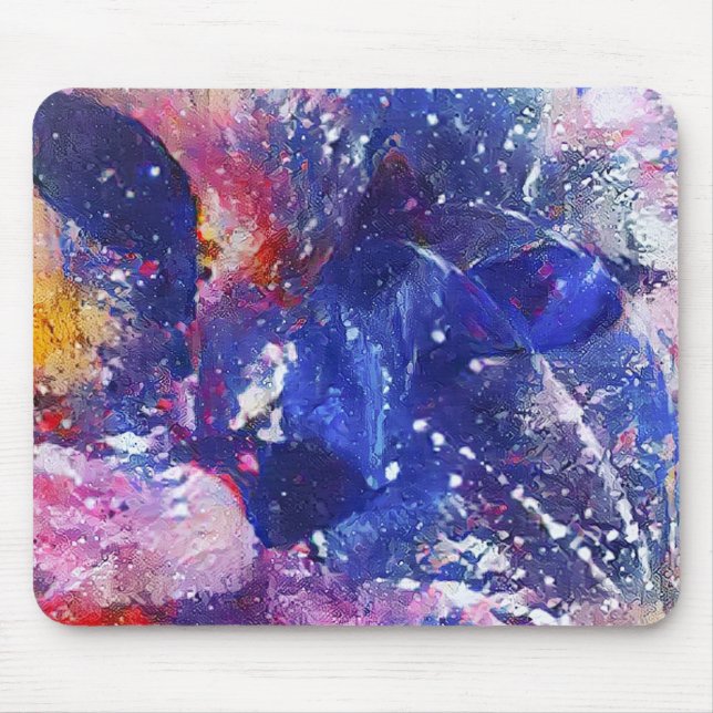 Cosmic Abstract Cat Dreamscape  Mouse Mat (Front)