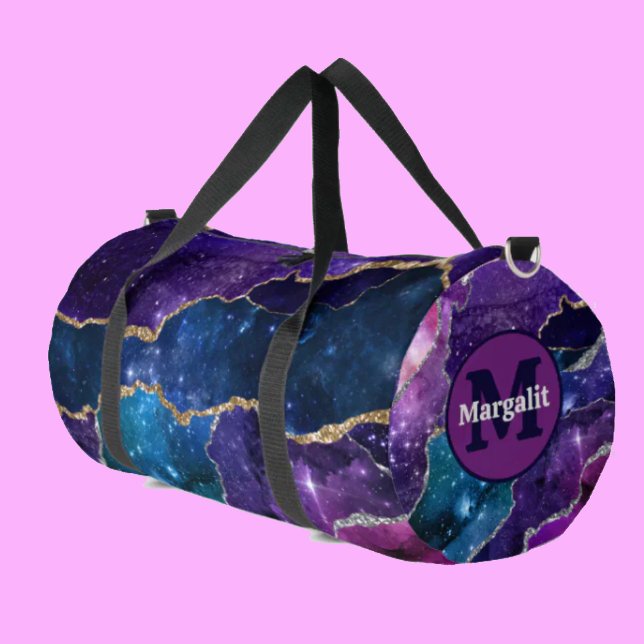 Cosmic Agate Rainbow Holographic Large Duffel Bag (Creator Uploaded)