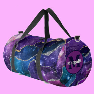 Cosmic Agate Rainbow Holographic Large Duffel Bag