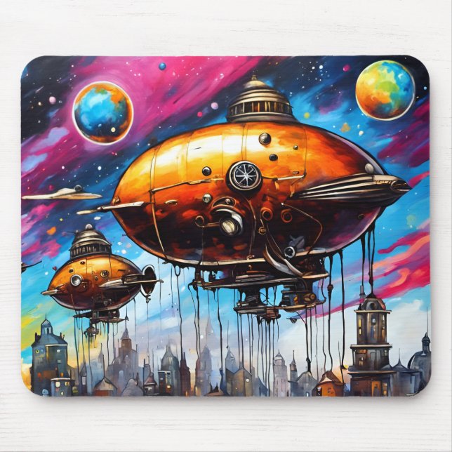 Cosmic Airship Mouse Mat (Front)