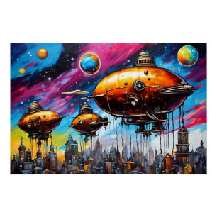 Cosmic Airship Poster
