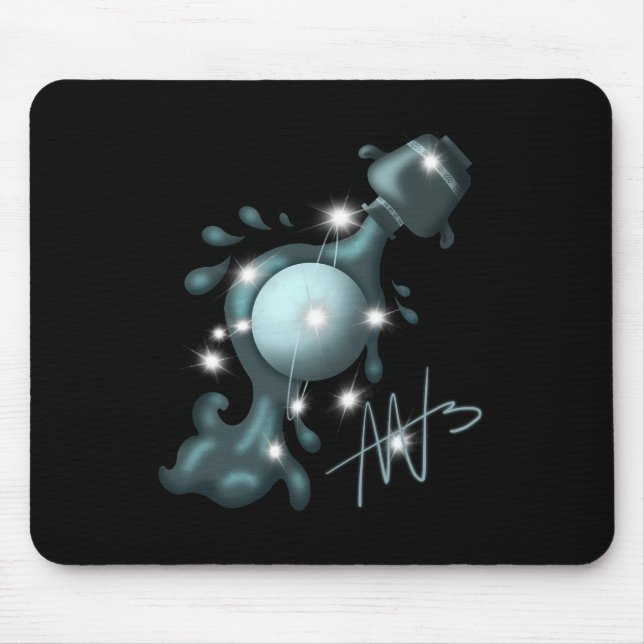 Cosmic Aquarius Uranus Zodiac Mouse Mat (Front)
