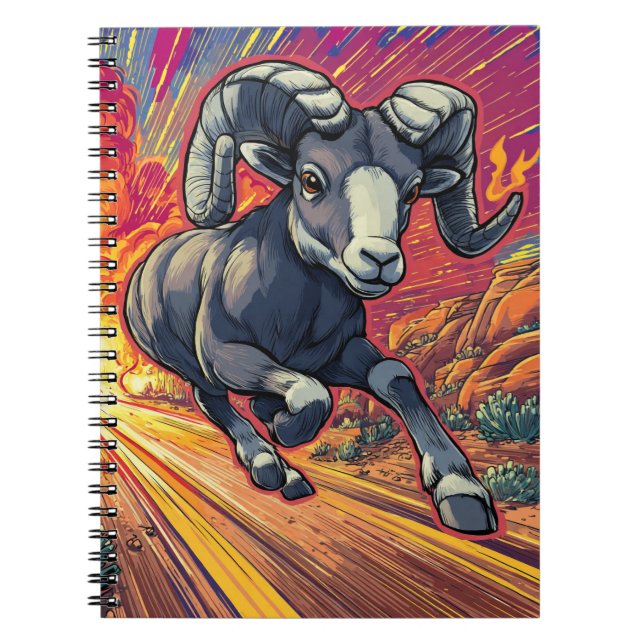 Cosmic Aries Ram Notebook (Front)