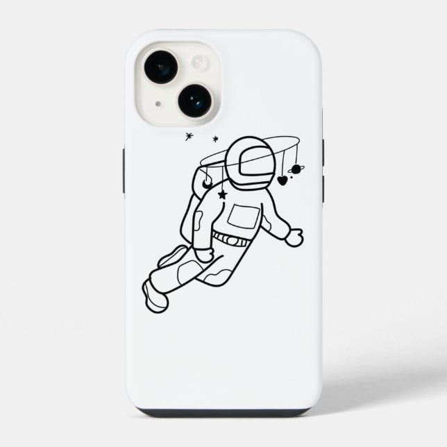 Cosmic Astronaut Adventure iPhone Case (Back)