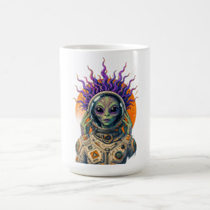 Cosmic Astronaut Alien Long Sleeve Coffee Mug