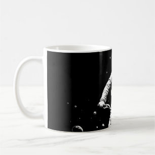 Cosmic Astronaut Bike Ride Space Adventure Coffee Mug
