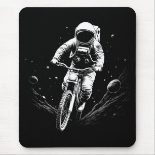 Cosmic Astronaut Bike Ride Space Adventure Mouse Mat