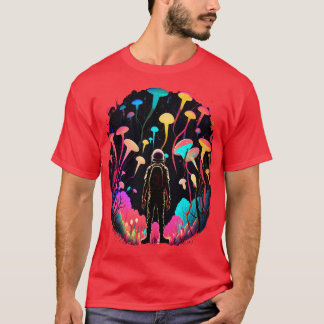 Cosmic Astronaut Magic Mushroom Forest Psychedelic T-Shirt
