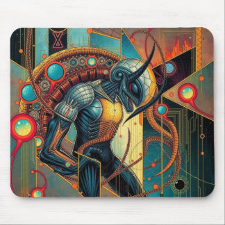Cosmic Avenger with a Horn Mouse Mat