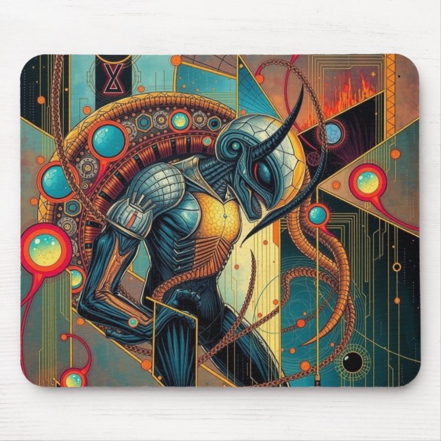 Cosmic Avenger with a Horn Mouse Mat (Front)