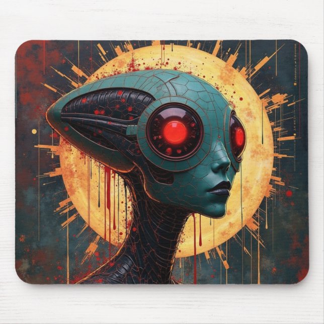 Cosmic Avenger with Pointy Head Mouse Mat (Front)