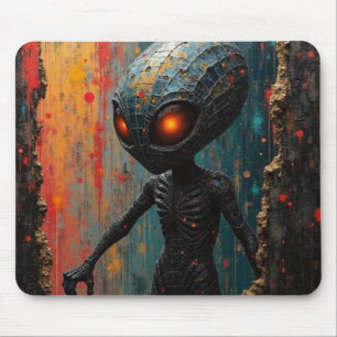 Cosmic Avenger with Red Eyes Mouse Mat