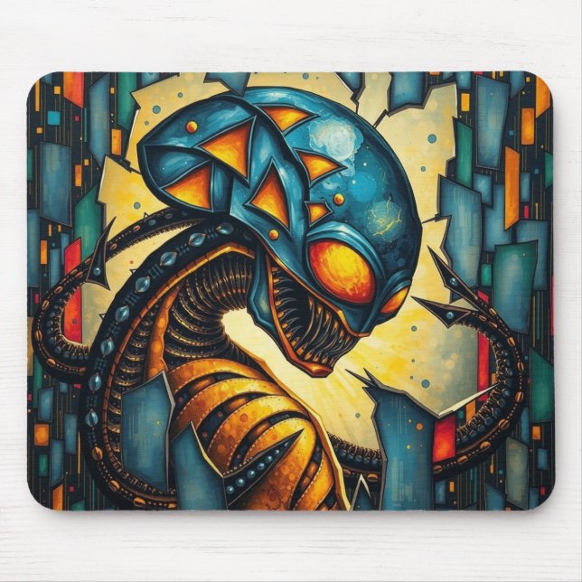 Cosmic Avenger with Spike Teeth Mouse Mat (Front)