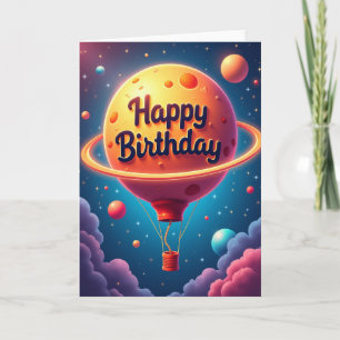 Cosmic Balloon Birthday Card
