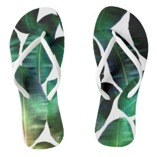 Cosmic Banana Leaves Flip Flops