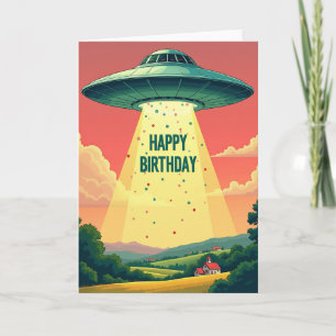 Cosmic Beam Birthday Card