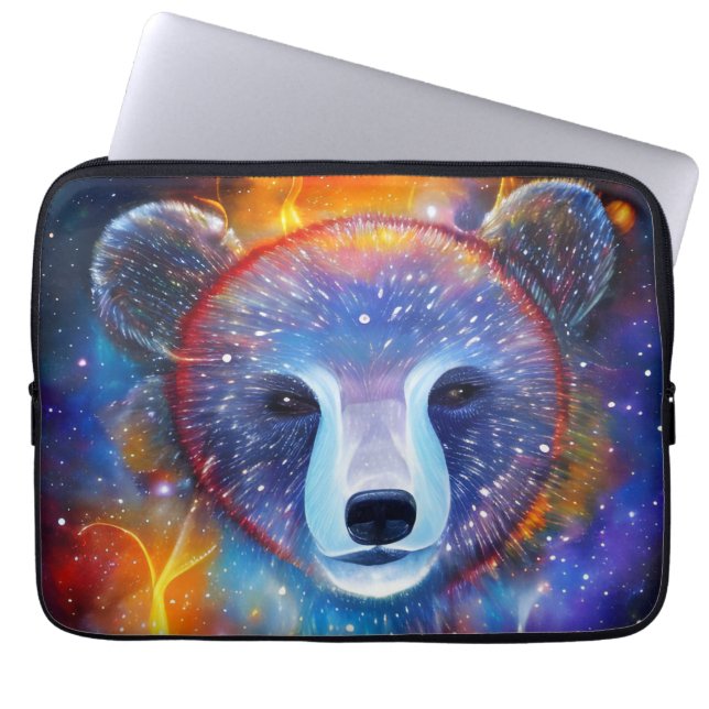 Cosmic Bear Laptop Sleeve (Front)